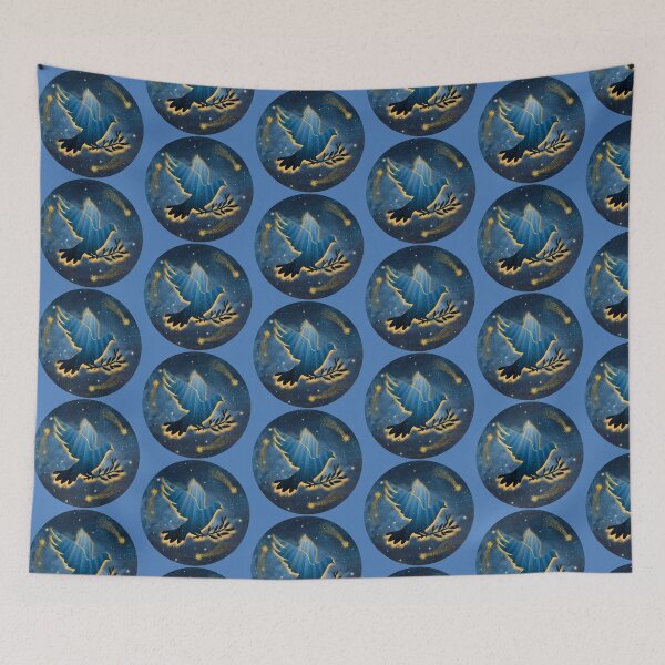 Item preview, Dove of Peace Cosmic Sky Illustration designed and sold by 3DDesignSpot.