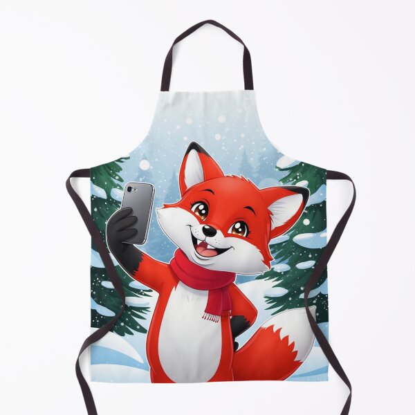 Item preview, Cute Red Fox Taking Selfie Winter Snow Kawaii Art designed and sold by Falconwolf.