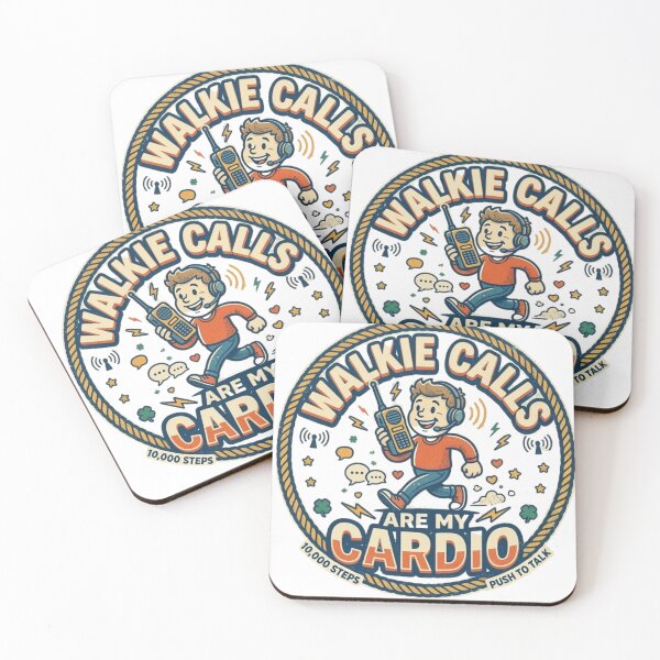 Item preview, Walkie Calls Are My Cardio - Funny Job Humor & Fitness Badge designed and sold by Wear Sculpt.