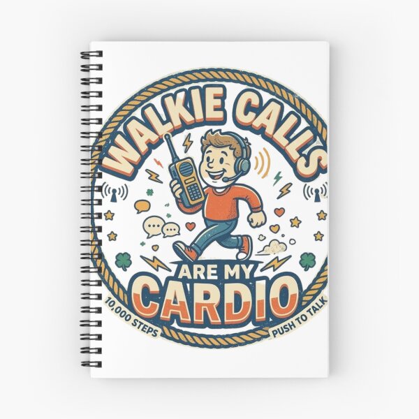 Item preview, Walkie Calls Are My Cardio - Funny Job Humor & Fitness Badge designed and sold by Wear Sculpt.