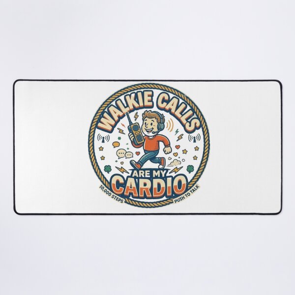 Item preview, Walkie Calls Are My Cardio - Funny Job Humor & Fitness Badge designed and sold by Wear Sculpt.