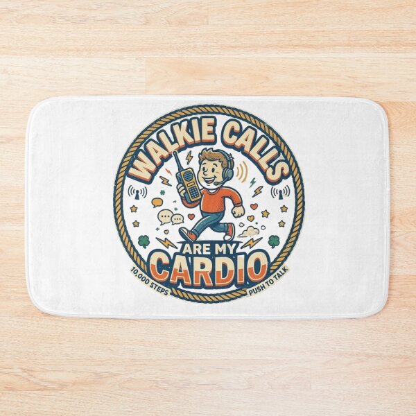 Item preview, Walkie Calls Are My Cardio - Funny Job Humor & Fitness Badge designed and sold by Wear Sculpt.