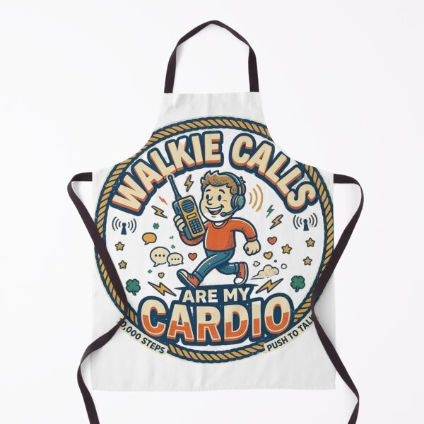 Item preview, Walkie Calls Are My Cardio - Funny Job Humor & Fitness Badge designed and sold by Wear Sculpt.