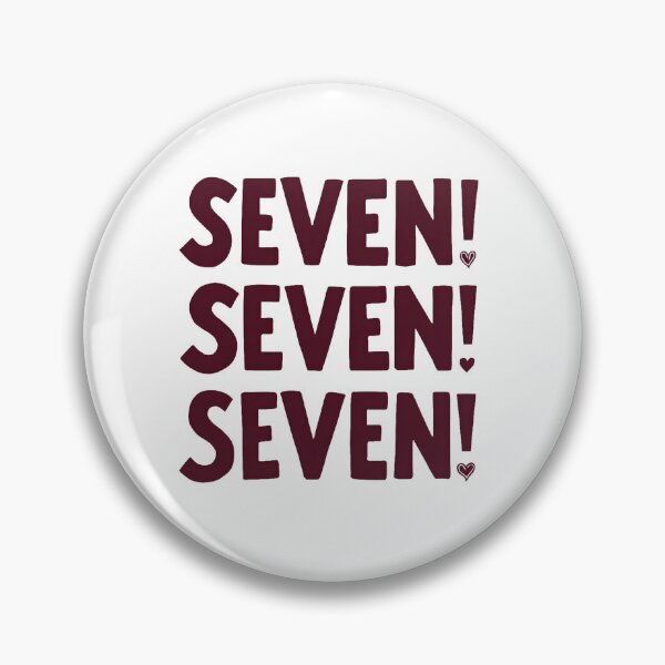 Item preview, SEVEN! SEVEN! SEVEN! – FRIENDS Inspired Quote with Hearts | Funny Pop‑Culture Sticker & Tee designed and sold by Nene's design.