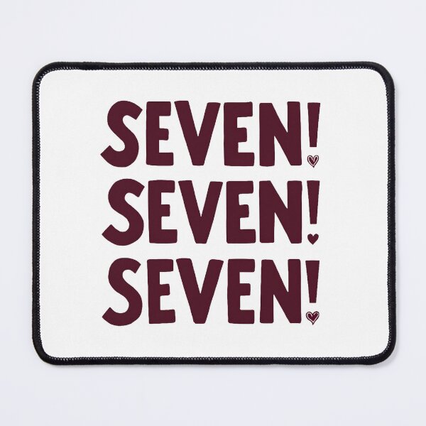 Item preview, SEVEN! SEVEN! SEVEN! – FRIENDS Inspired Quote with Hearts | Funny Pop‑Culture Sticker & Tee designed and sold by Nene's design.