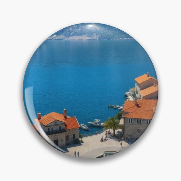 Item preview, Picturesque Coastal Village and Scenic Mountain Harbor designed and sold by Jade Ado.