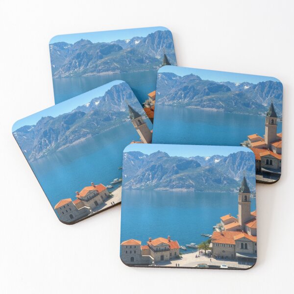 Item preview, Picturesque Coastal Village and Scenic Mountain Harbor designed and sold by Jade Ado.