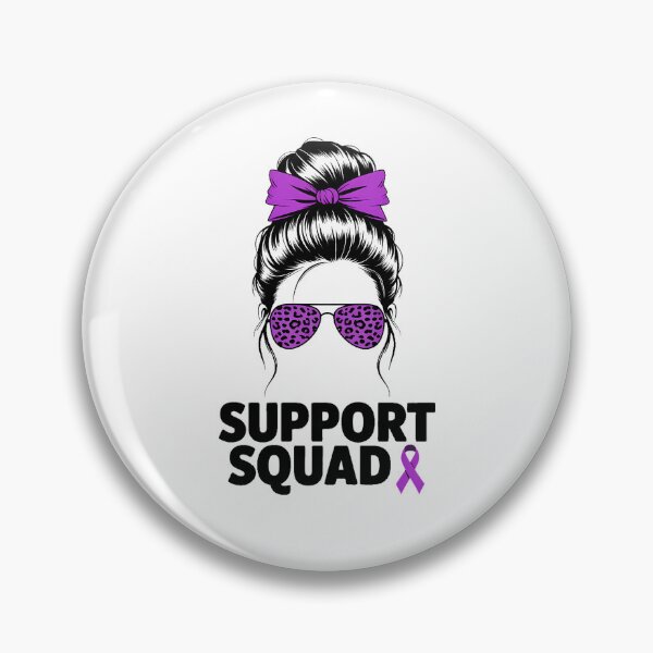 Item preview, Support Squad Messy Bun Pancreatic Cancer Awareness designed and sold by EllenJast.