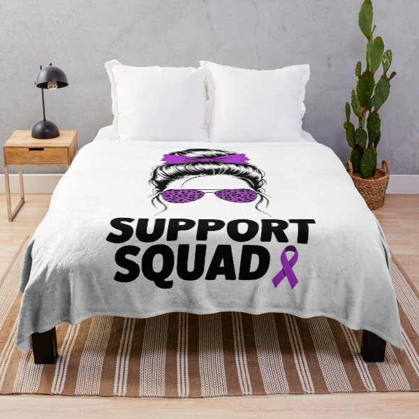 Item preview, Support Squad Messy Bun Pancreatic Cancer Awareness designed and sold by EllenJast.