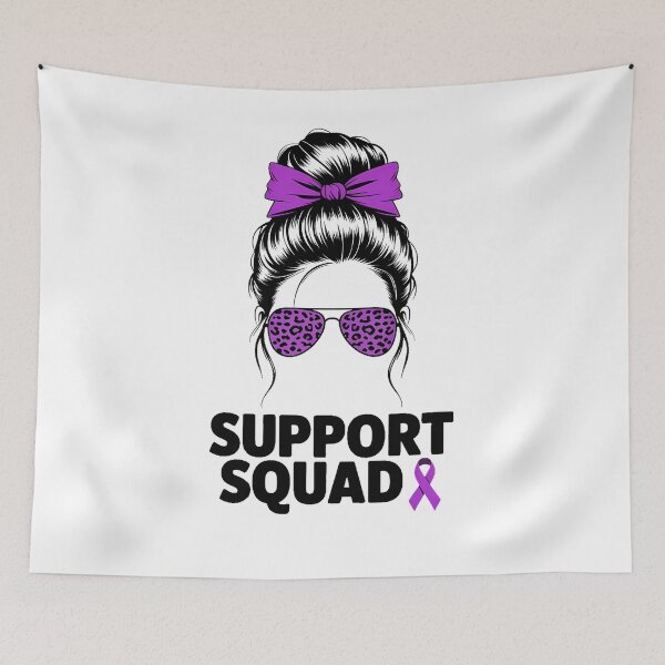 Item preview, Support Squad Messy Bun Pancreatic Cancer Awareness designed and sold by EllenJast.