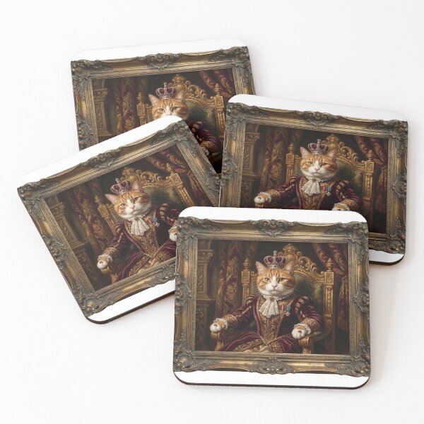 Item preview, Meowna Lisa – Royal Cat Portrait designed and sold by tarekmeziani.