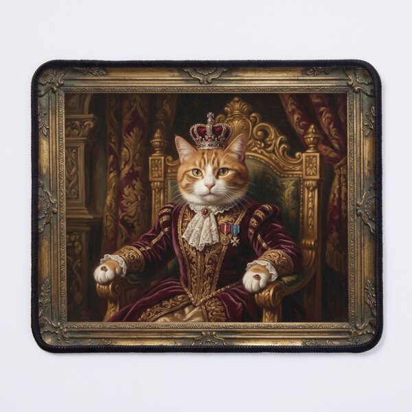 Item preview, Meowna Lisa – Royal Cat Portrait designed and sold by tarekmeziani.