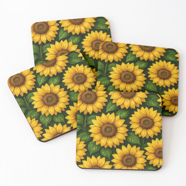 Item preview, Seamless pattern of sunflowers designed and sold by GUNAPRIYAA.