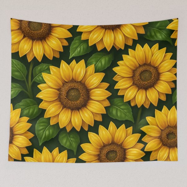 Item preview, Seamless pattern of sunflowers designed and sold by GUNAPRIYAA.