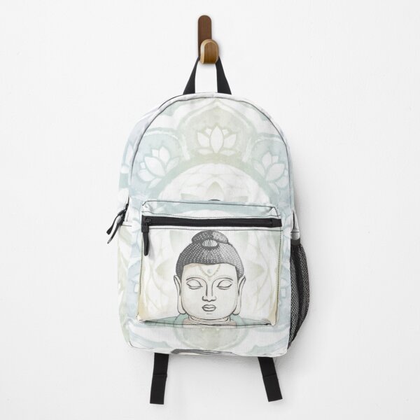 Item preview, Buddha Padma Watercolor - Dove Slate Mint - Rainbow Sorbet Halo designed and sold by Irene Estelle.