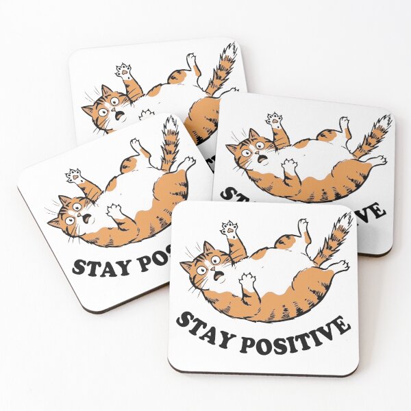 Item preview, Stay positive Tshirt Funny cat designed and sold by Hanna Dreamy.