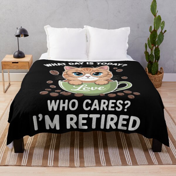 Item preview, What Day Is Today Who Cares I'm Retired Cat Coffee Lovers designed and sold by EllenJast.