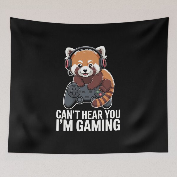 Item preview, Red Panda Gaming Can't Hear You I'm Gaming Red Panda designed and sold by IdunayaStore.