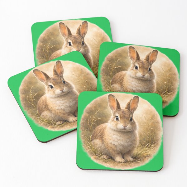 Item preview, Gentle Woodland Rabbit – Painterly Forest Portrait designed and sold by TheJoyfulPen.