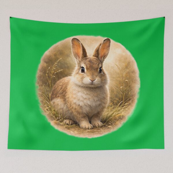 Item preview, Gentle Woodland Rabbit – Painterly Forest Portrait designed and sold by TheJoyfulPen.