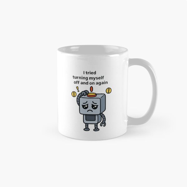 Item preview, sad robot designed and sold by doodlesandsip.