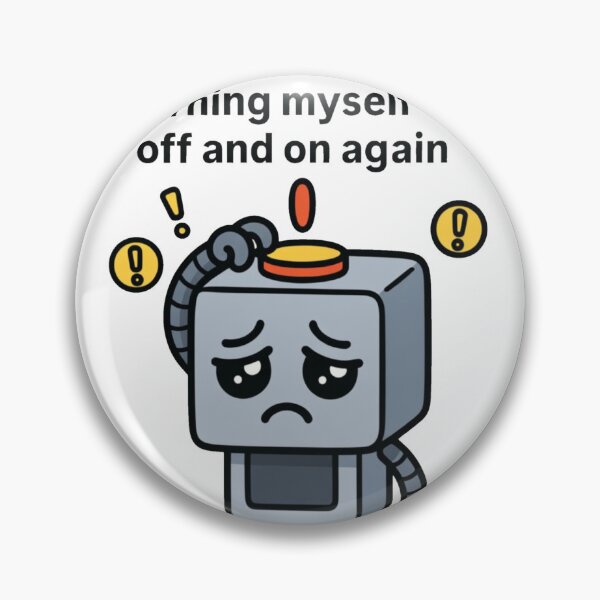 Item preview, sad robot designed and sold by doodlesandsip.