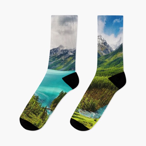 Item preview, Mountain Lake Sunset Nature Landscape designed and sold by colbungcolbung.