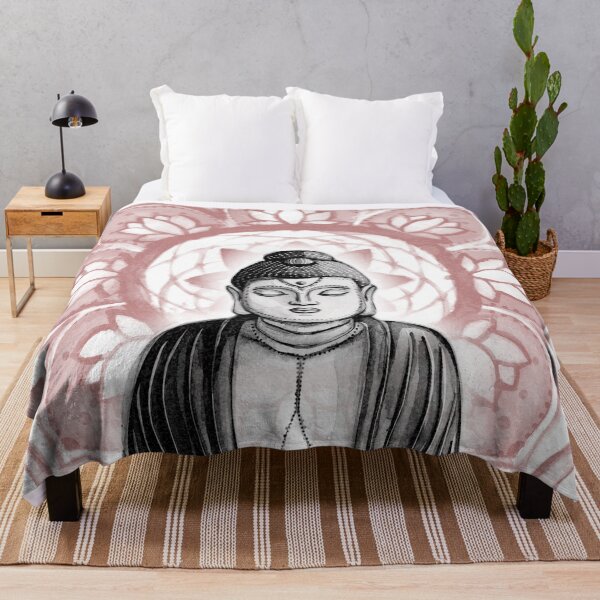 Item preview, Buddha Padma Watercolor - Snow Coal Ruby designed and sold by Irene Estelle.