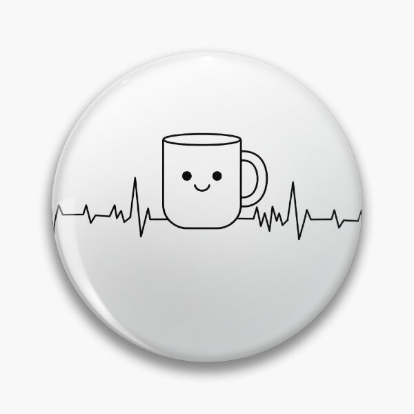 Item preview, Latido del corazón de café moca (ECG\EKG CON TAZA) Diseño lindo de línea para camisetas esenciales y otros artículos. designed and sold by MKTreasures.