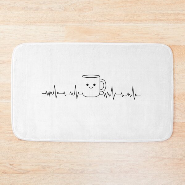Item preview, Mocha Coffee Heart Beat (ECG\EKG WITH MUG) Line cute design for essential t-shirt and other items. designed and sold by MKTreasures.