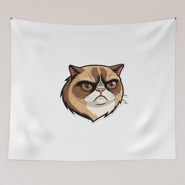 Item preview, Funny Grumpy Cat Cartoon  designed and sold by RELAX STATION.