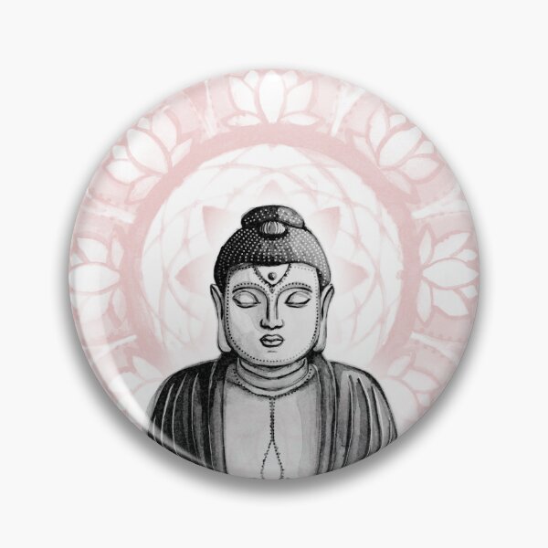 Item preview, Buddha Padma Watercolor - Snow Coal Rose designed and sold by Irene Estelle.