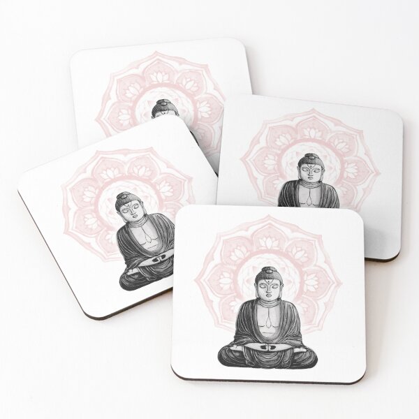 Item preview, Buddha Padma Watercolor - Snow Coal Rose designed and sold by Irene Estelle.