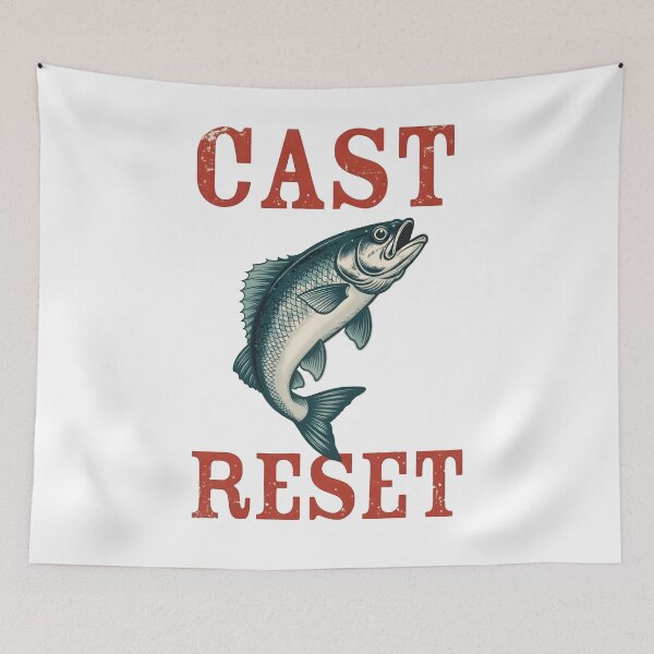 Item preview, Cast Reset – Vintage Fishing Badge  designed and sold by Dazzle-Sizzle.