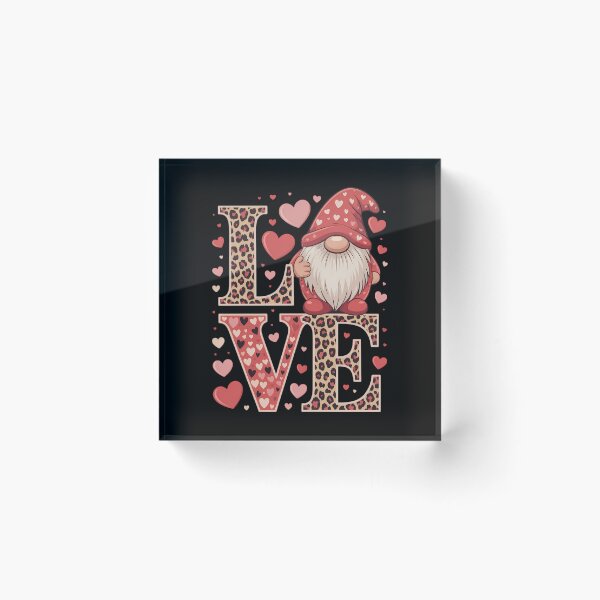 Item preview, Valentines Day Cute Love Heart Gnome Leopard designed and sold by IdunayaStore.