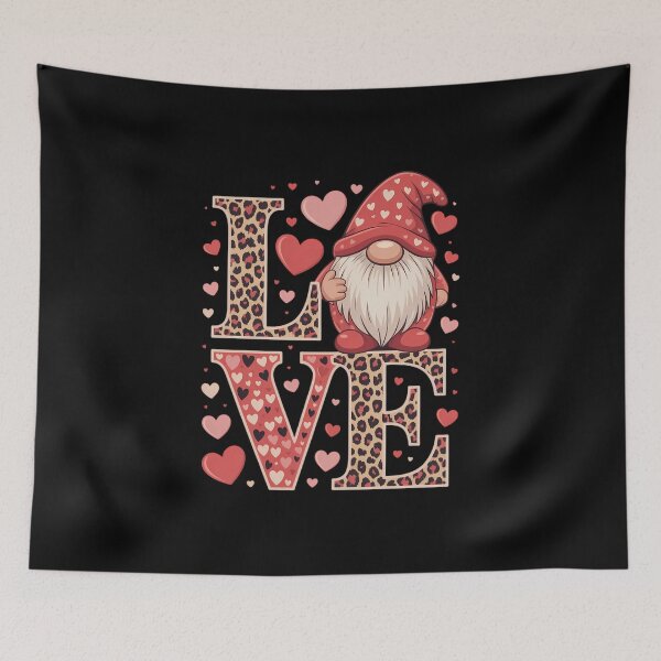 Item preview, Valentines Day Cute Love Heart Gnome Leopard designed and sold by IdunayaStore.