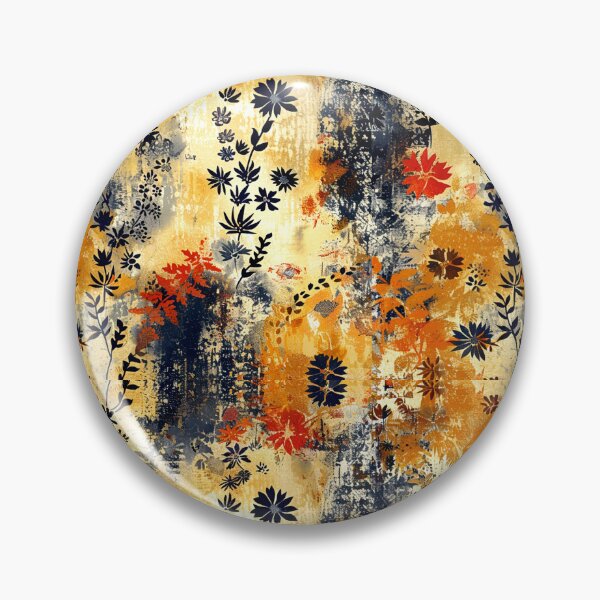 Item preview, Boho Flowers Warm Earth Tones And Red Abstract  designed and sold by DEC02.