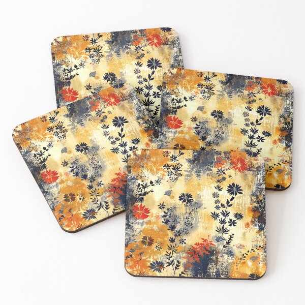 Item preview, Boho Flowers Warm Earth Tones And Red Abstract  designed and sold by DEC02.