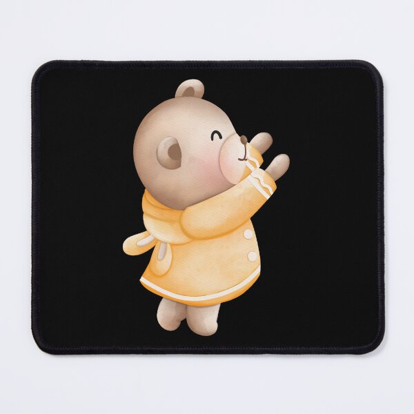 Item preview, Cute Bear in Yellow Coat Sticker designed and sold by FestivityFinds.