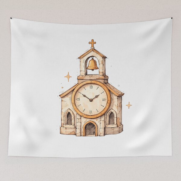 Item preview, MONASTERY TIME CLOCK designed and sold by LIS AND MELIVERSO.