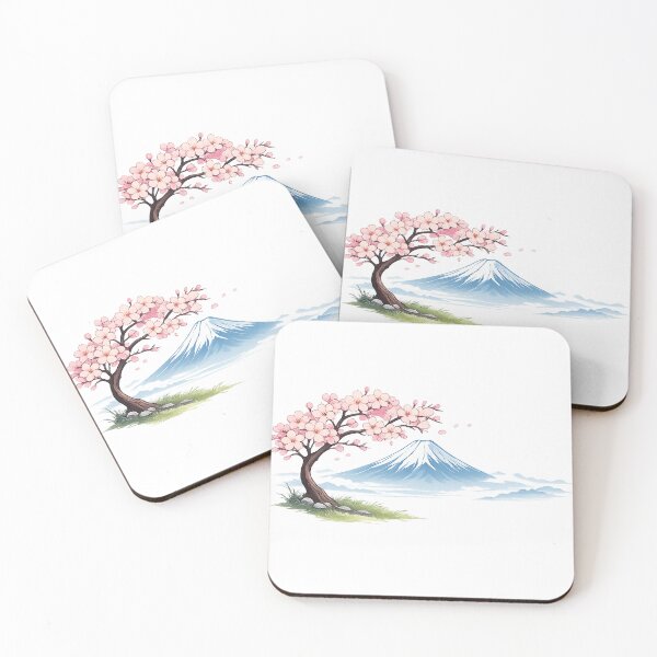 Item preview, Mount Fuji & Sakura Spring Landscape – Minimalist Japanese Aesthetic designed and sold by maaameee.
