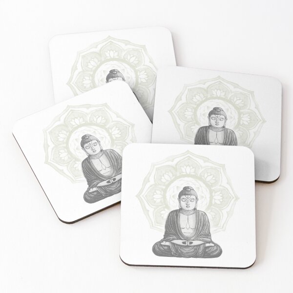 Item preview, Buddha Padma Watercolor - Snow Slate Tea designed and sold by Irene Estelle.