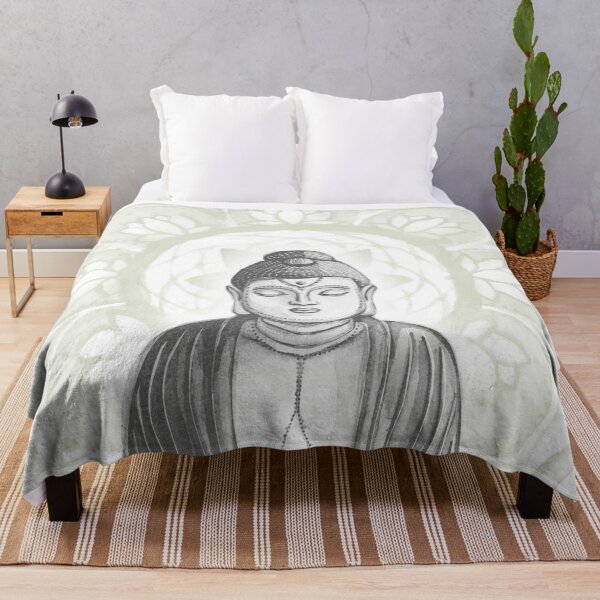 Item preview, Buddha Padma Watercolor - Snow Slate Tea designed and sold by Irene Estelle.