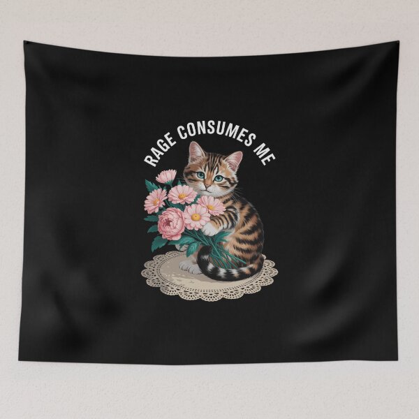 Item preview, Cat Rage Consumes Me designed and sold by IdunayaStore.