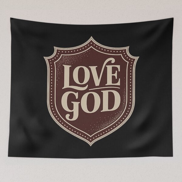 Item preview, Love God Believer Religious Devoted Faith Faithful Religion designed and sold by ShaneKeenum0.