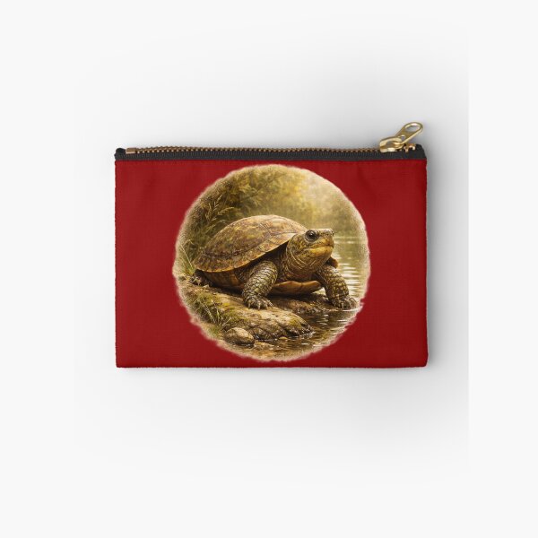 Item preview, Woodland Pond Turtle – Nature Wildlife Portrait designed and sold by TheJoyfulPen.