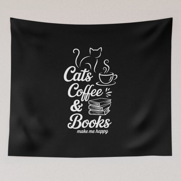 Item preview, Cats, Books and Coffee designed and sold by IdunayaStore.