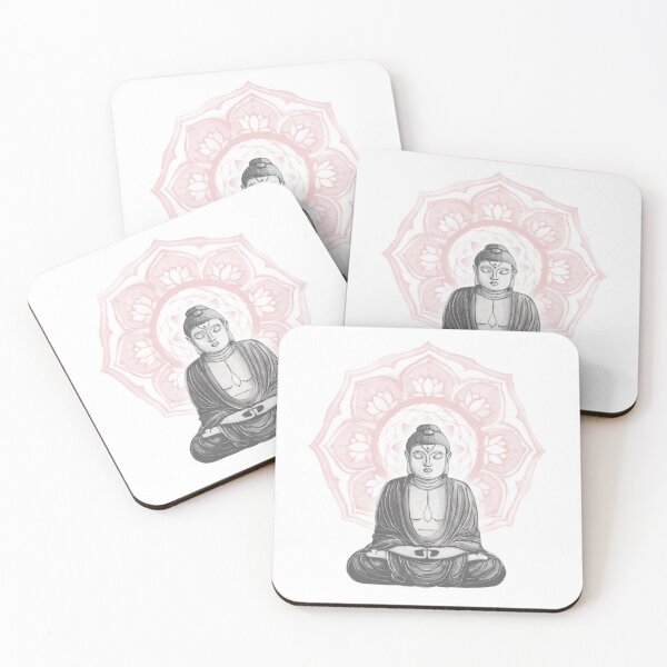 Item preview, Buddha Padma Watercolor - Snow Slate Rose designed and sold by Irene Estelle.