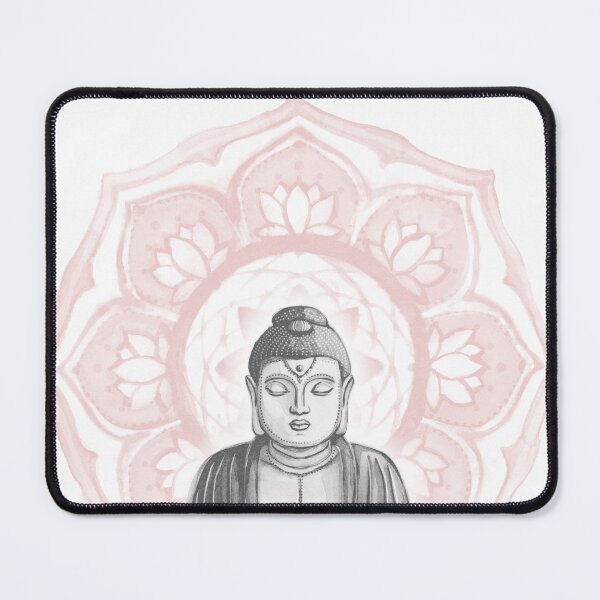 Item preview, Buddha Padma Watercolor - Snow Slate Rose designed and sold by Irene Estelle.