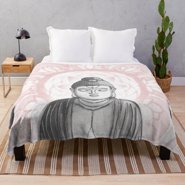 Item preview, Buddha Padma Watercolor - Snow Slate Rose designed and sold by Irene Estelle.